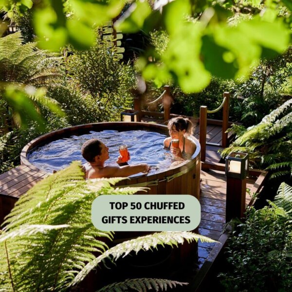 Soak in a private cedar hot tub overlooking the forest!