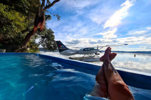 Hot pool and scenic flight lake Tarawera Chuffed Gifts