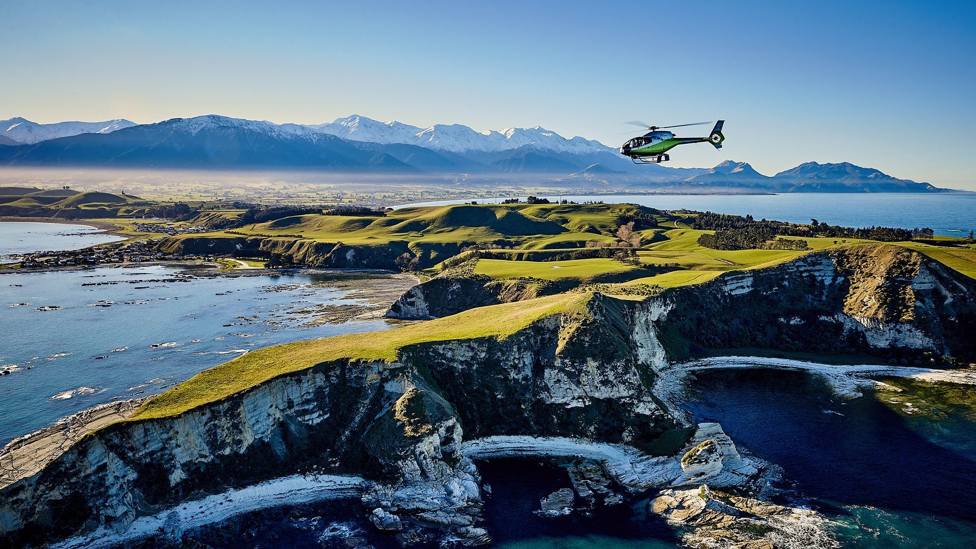 Take off from Kaikoura, view Whales from above, and make an alpine landing!