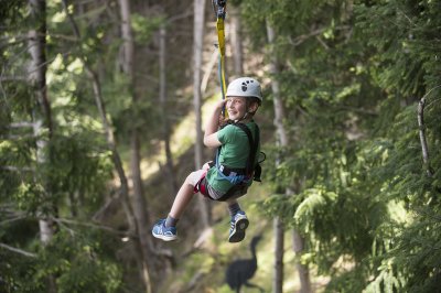 Boy on Ziptrek Queenstown Moa Tour