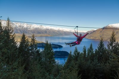 Ziptrek Ecotours - Line 4 arms out